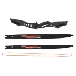 Black Lightweight Magnesium Alloy Riser Recurve Bow - Maple Core Fiberglass Limbs, 30" Max Draw, 280+ FPS Speed - Hunting & Competition Bow for Adults & Teens