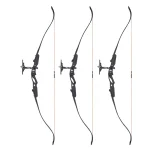 Black Lightweight Magnesium Alloy Riser Recurve Bow - Maple Core Fiberglass Limbs, 30" Max Draw, 280+ FPS Speed - Hunting & Competition Bow for Adults & Teens