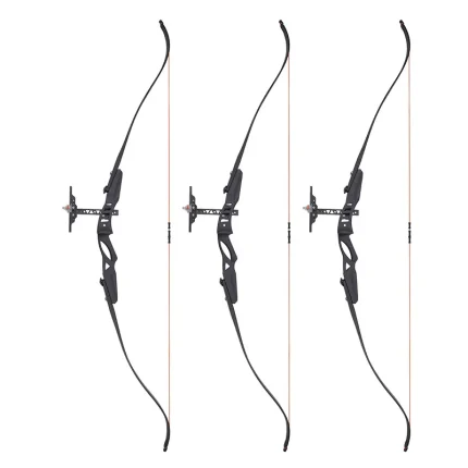 Black Lightweight Magnesium Alloy Riser Recurve Bow - Maple Core Fiberglass Limbs, 30" Max Draw, 280+ FPS Speed - Hunting & Competition Bow for Adults & Teens