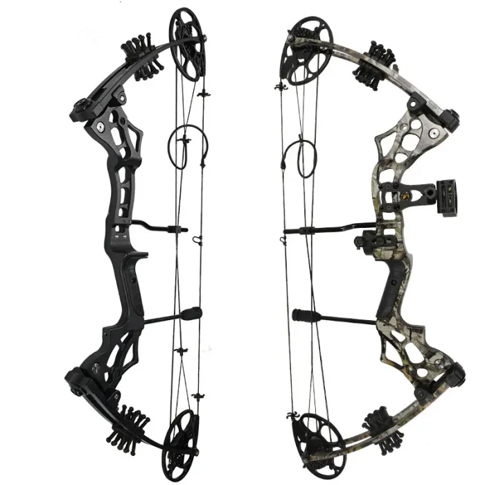 Compound Bows Kit30-65Lbs Adjustable Adult Aluminum Right Hand Bow with All Accessories for Outdoor Bow Hunting Archery,camouflage color
