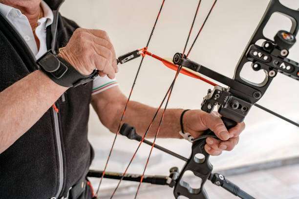 playing a compound bow